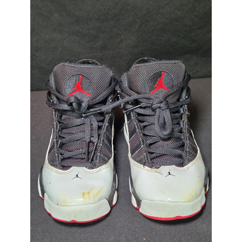 Air Jordan 6 Rings Retro Basketball Shoes Black White Kid's‎ Size 11C - Picture 3 of 10